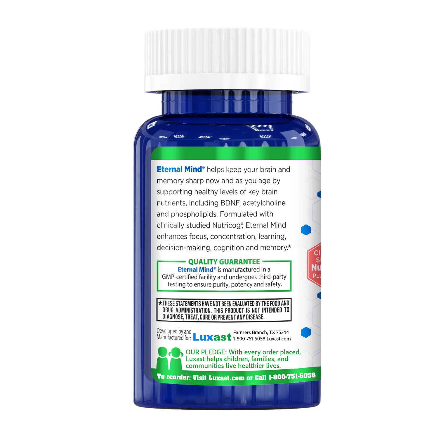 ETERNAL MIND® Brain Health Supplement for Longevity and Cognition