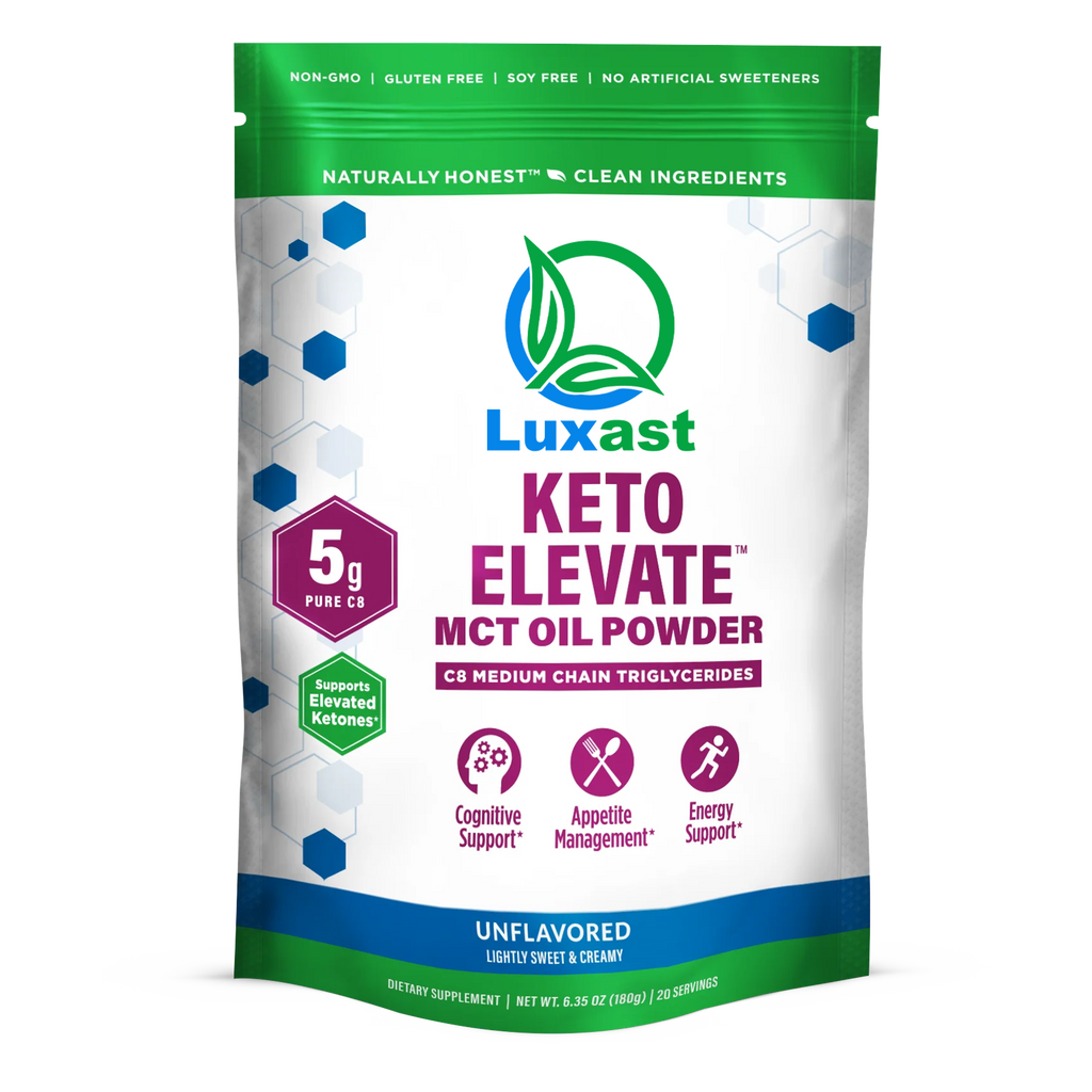 LUXAST™ KETO ELEVATE™ C8 MCT OIL POWDER (3 Delicious Flavors)™