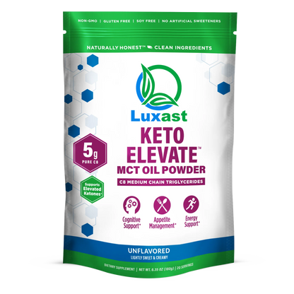 LUXAST™ KETO ELEVATE™ C8 MCT OIL POWDER (3 Delicious Flavors)