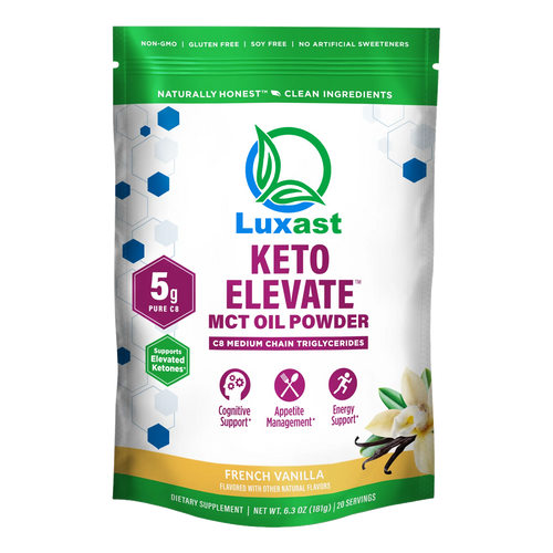 LUXAST™ KETO ELEVATE™ C8 MCT OIL POWDER (3 Delicious Flavors)