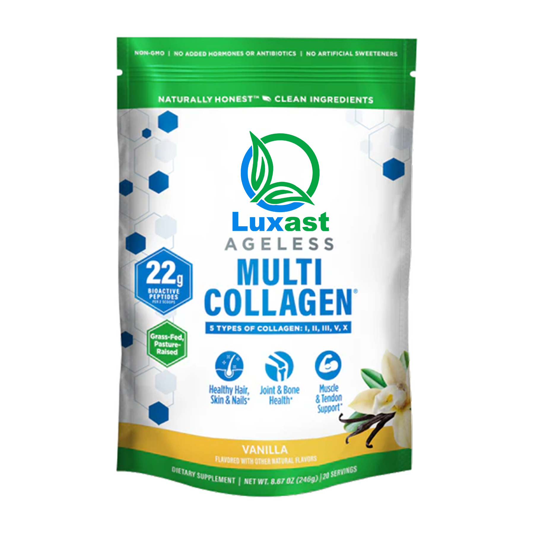LUXAST™ AGELESS MULTI-COLLAGEN® PROTEIN POWDER