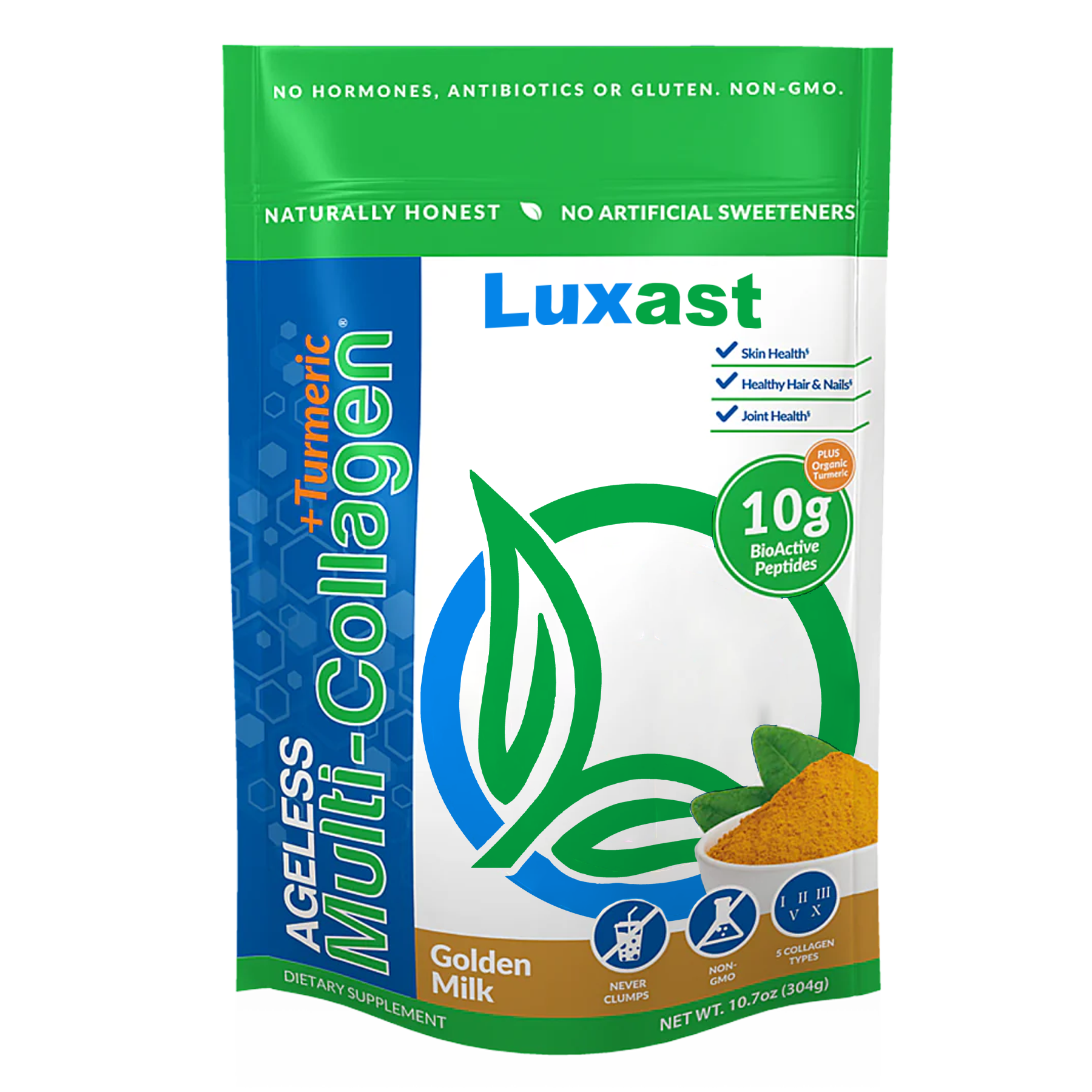 LUXAST™ Ageless Multi-Collagen® + Turmeric — Golden Milk Flavor